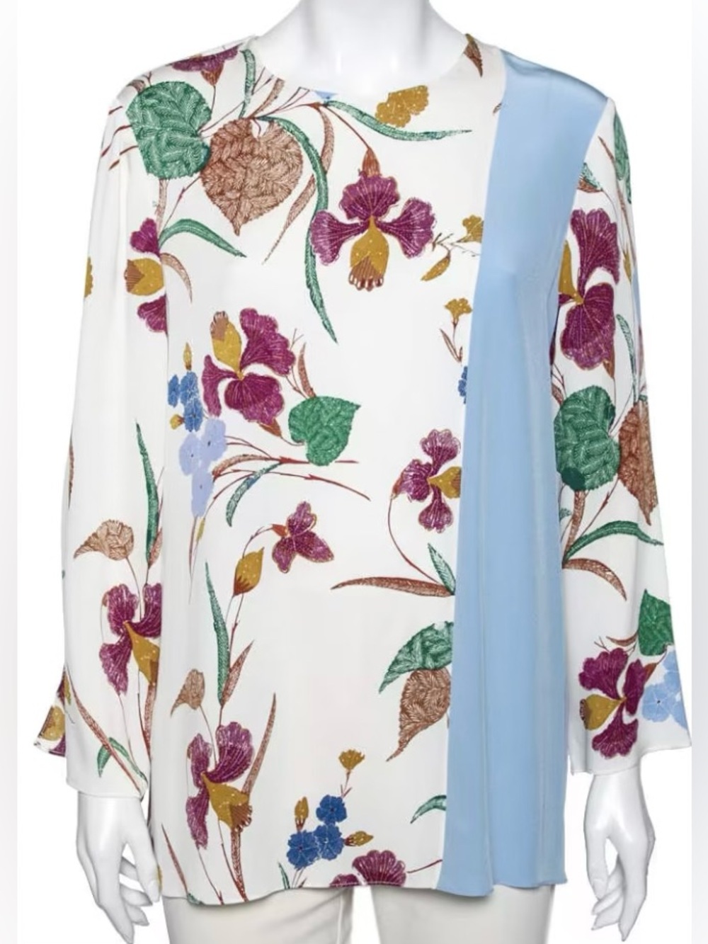 DIANE VON FURSTENBERG
FLORAL PRINT SILK BLOUSE WITH ASYMMETRICAL Panel 10